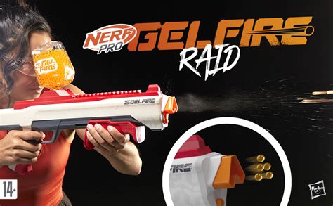 Amazon.com: NERF Pro Gelfire Raid Blaster, Fire 5 Rounds at .
